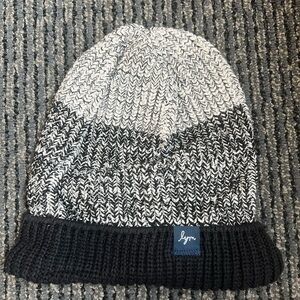 Love Your Melon Black and White Knit Beanie